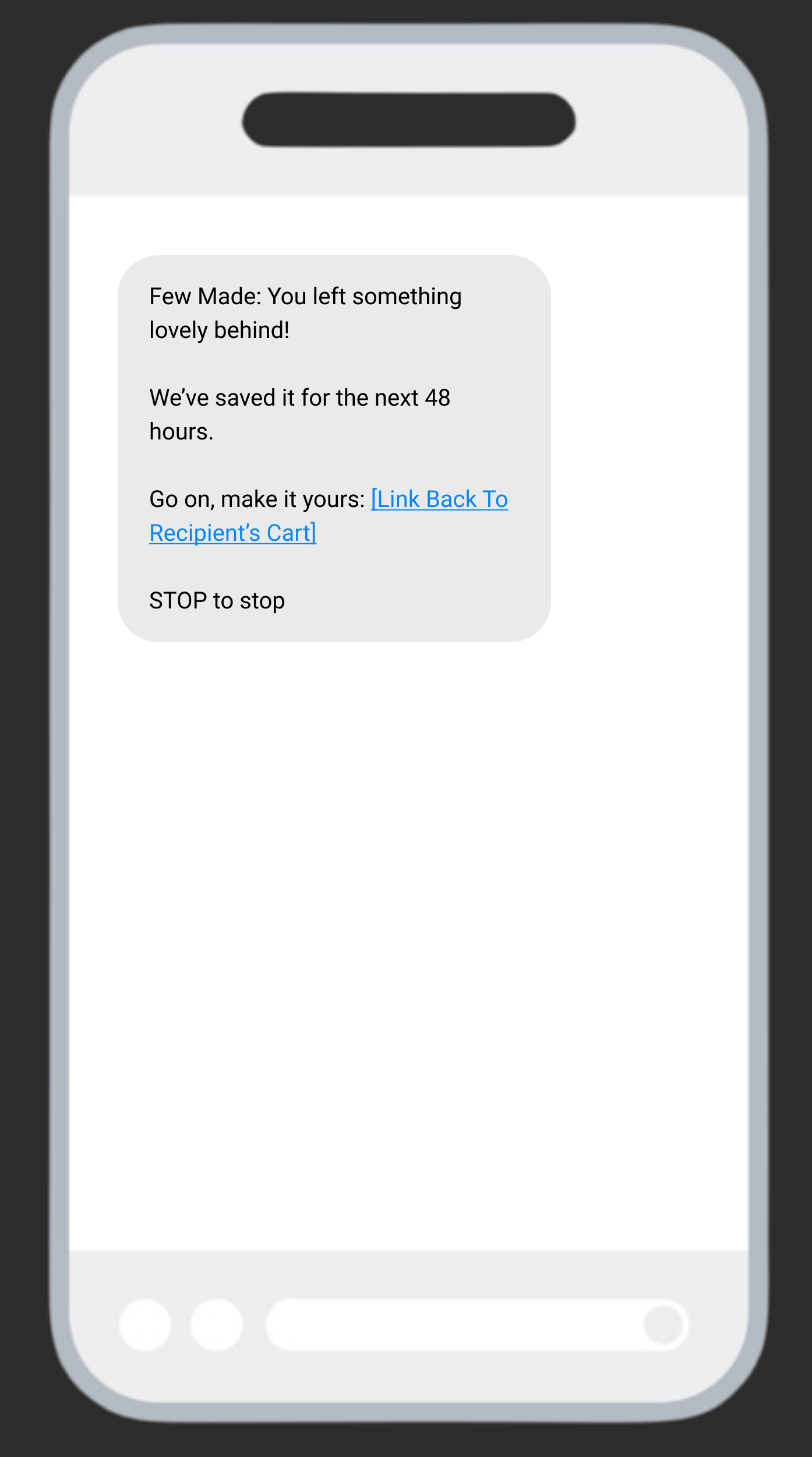 Cart/Checkout Abandonment SMS